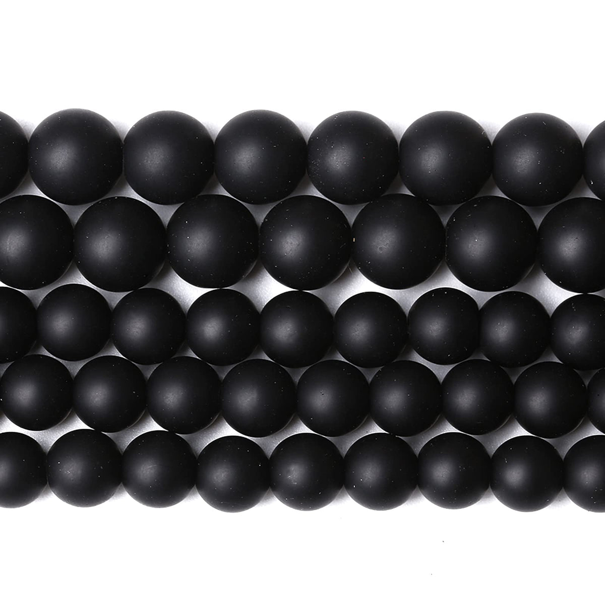 12MM 32PCS Natural Stone Matte Black Agate Loose Beads for Jewelry Making DIY Bracelet Necklace