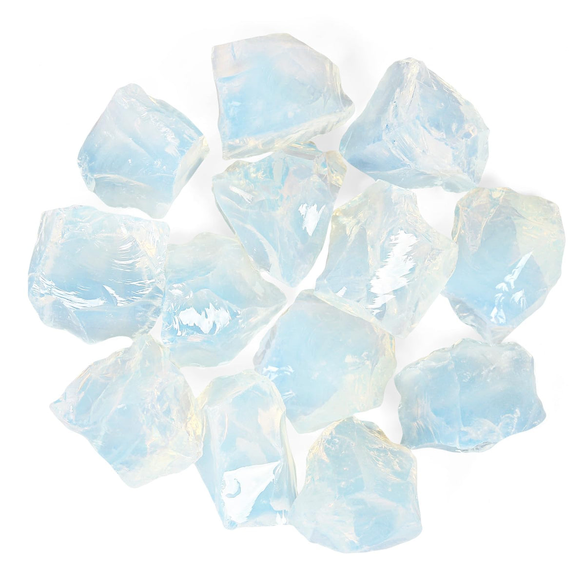 1.1lb Bulk Raw Opal Rough Crystal- Opal Raw Stones Crystal for Tumbling, Cabbing, Fountain Rocks, Decoration, Polishing, Wire Wrapping, Wicca & Reiki Crystal Healing