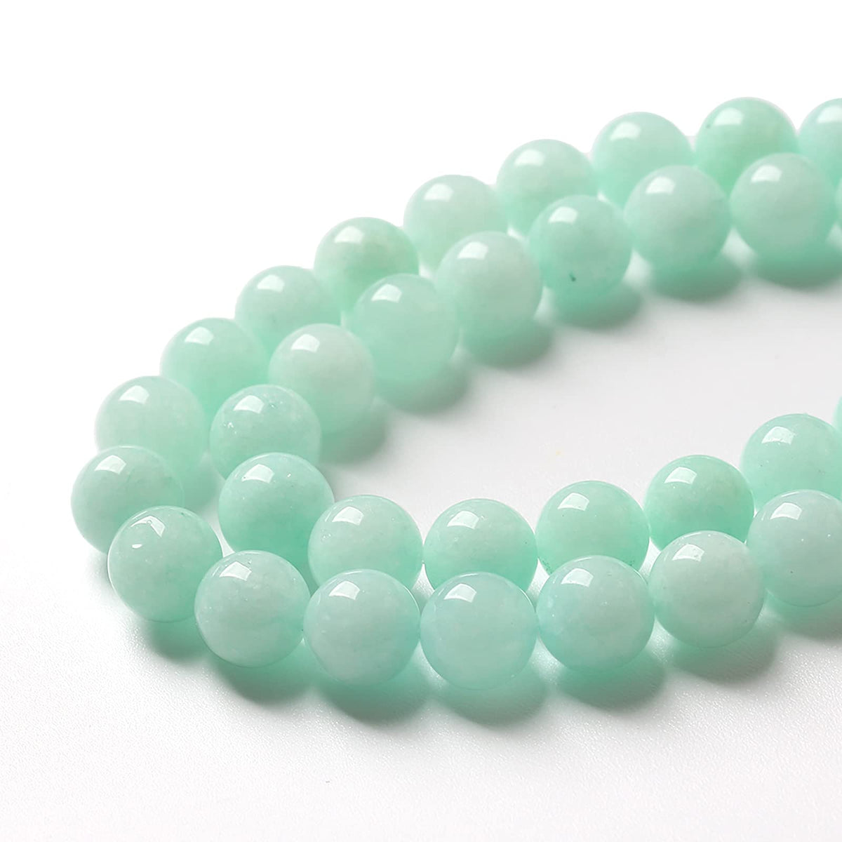 90pcs 4mm Natural Blue Amazonite Stone Beads Round Loose Energy Healing Stone Beads for Jewelry Making DIY Bracelet 15 Inch (4mm, Blue Amazonite Stone)