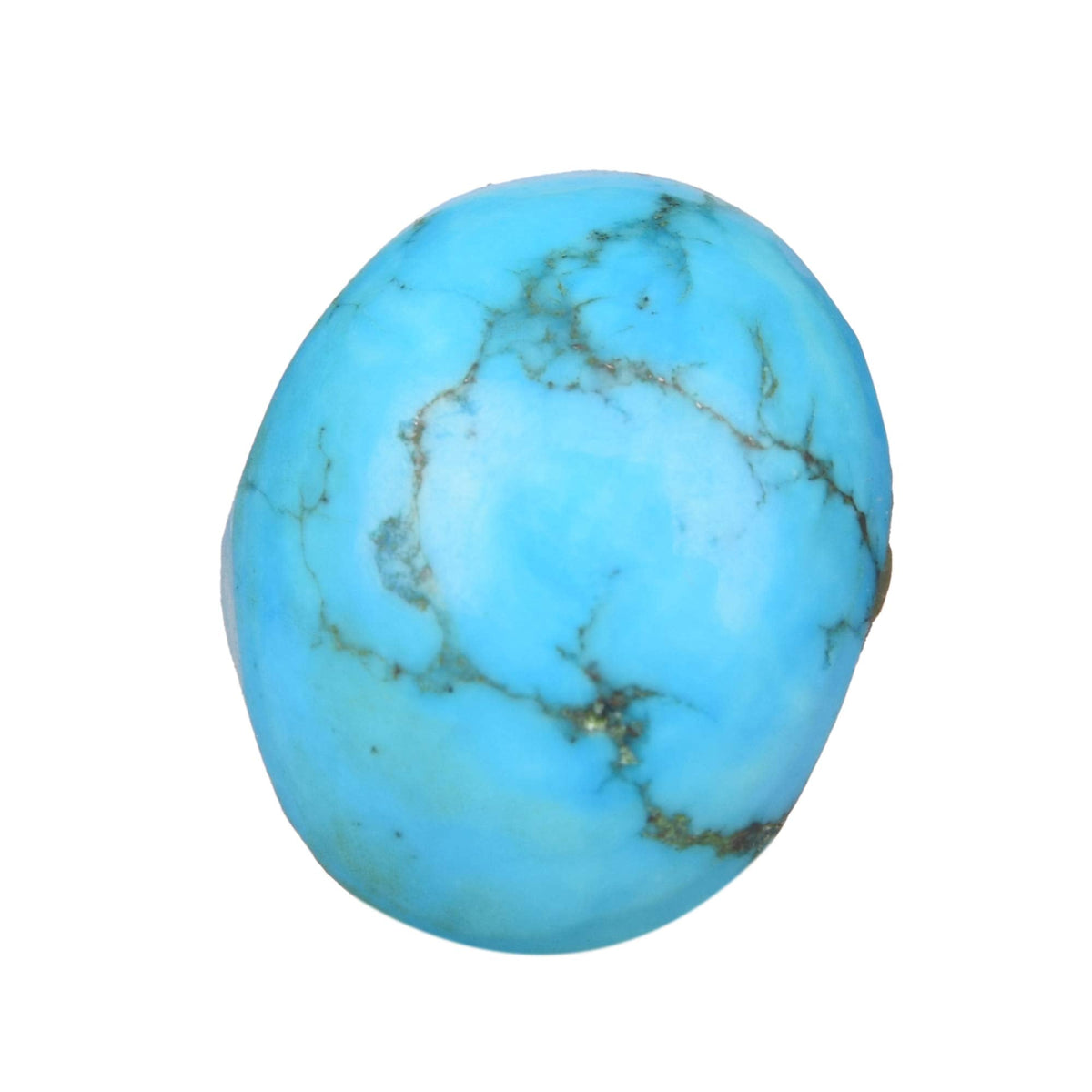 A Grade Blue Turquoise 10.50 Ct Oval Cabochon Blue Turquoise, Opaque Turquoise Jewelry Making Stone