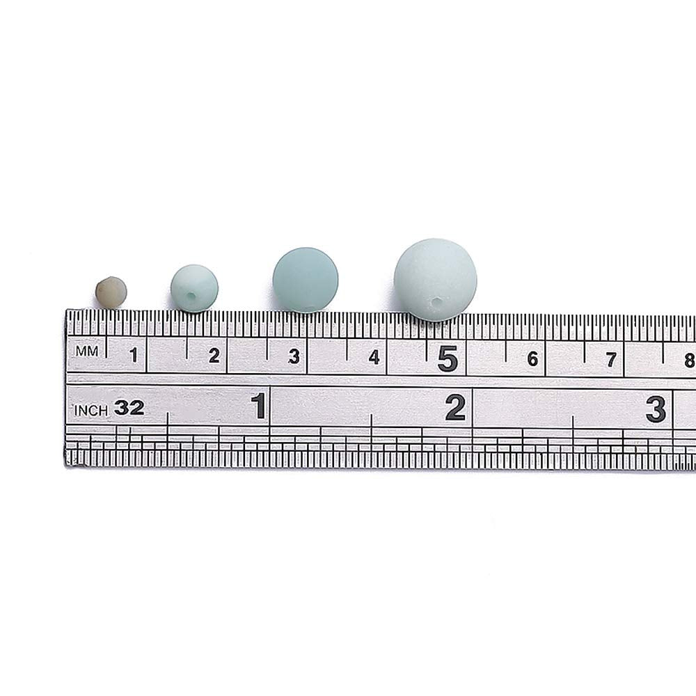 BEADIA Natural Matte Amazonite Jade Stone Round Loose Semi Gemstone Beads for Jewelry Making 4MM 89PCS