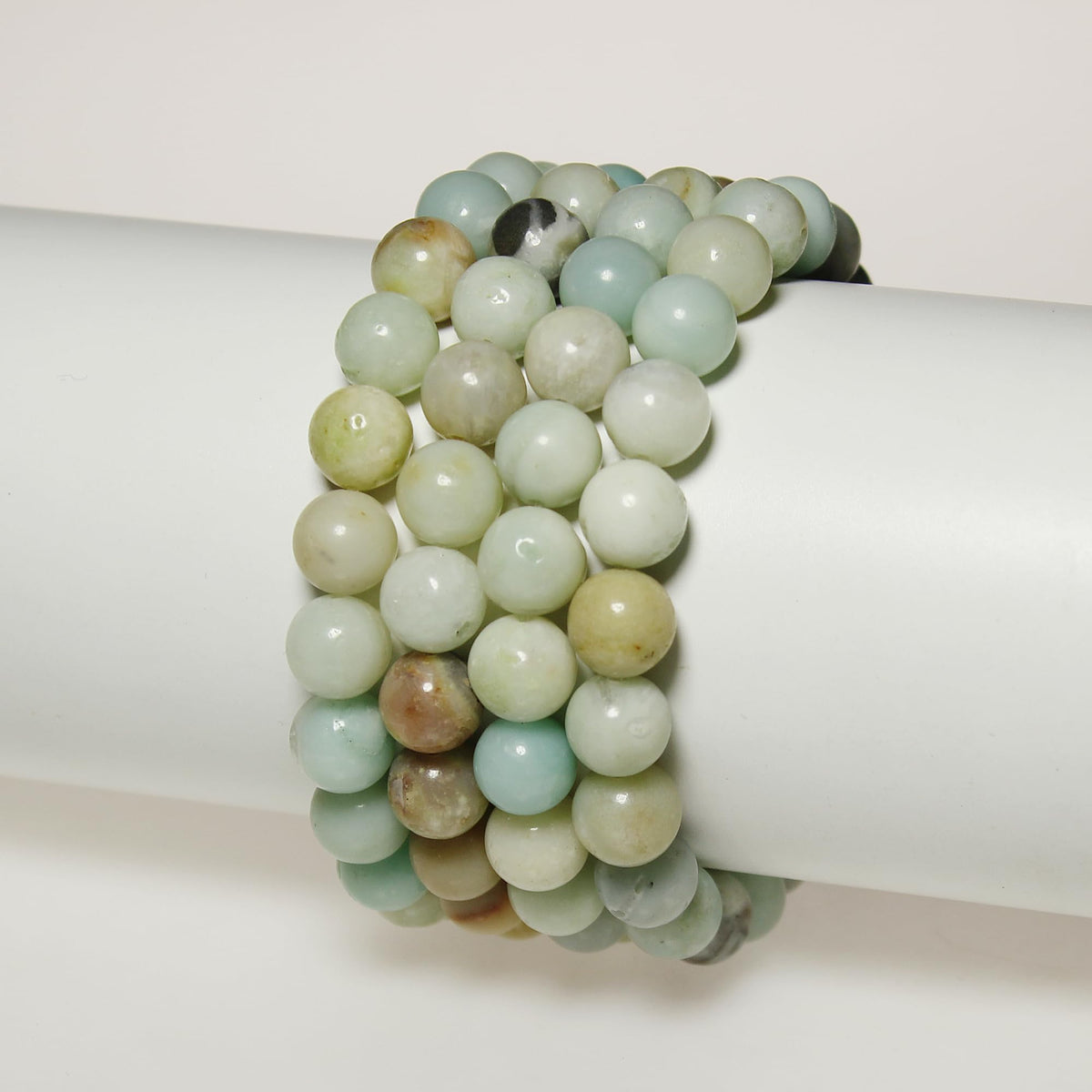 MJDCB Natural Stone Beads Multicolor Amazonite Round Loose Beads for Jewelry Making DIY Bracelet Necklace (10mm)