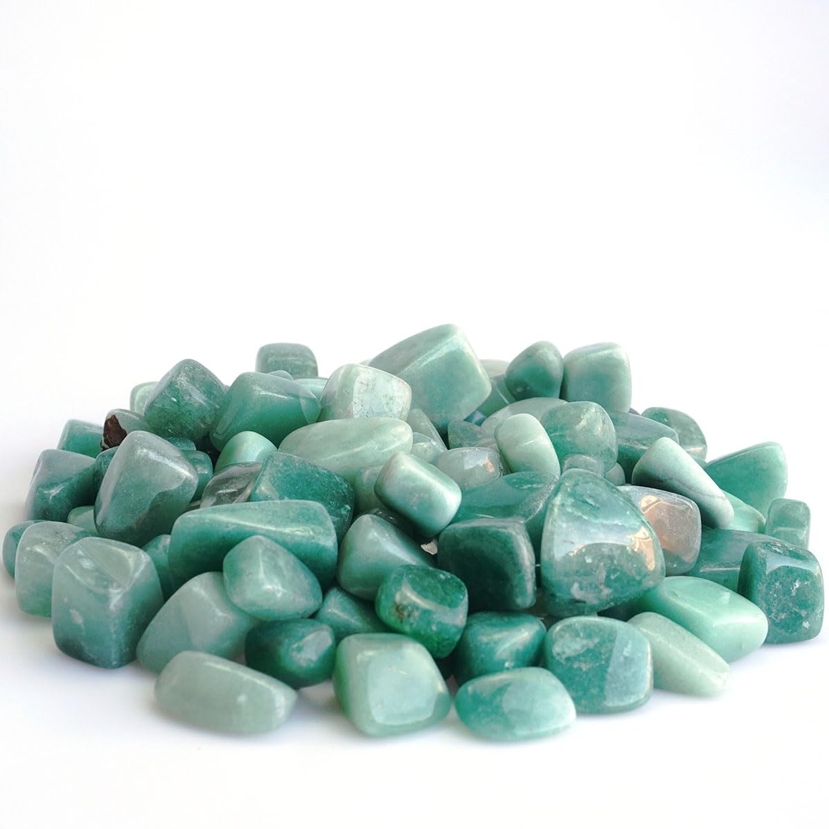 XMHOME 3 Pounds Green Aventurine Tumbled Stones - Polished Green Crystals for Vase Filler, Luck, and Decoration