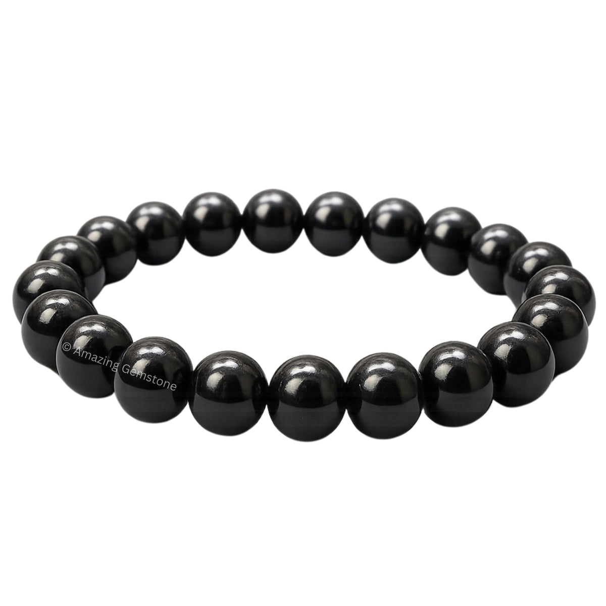 Amazing Gemstone Crystal Bracelet for Women Men's Gifts - Protection Healing Crystal Bracelet - 8mm Gemstone Beaded Stretchable Bracelet Pulseras Para Hombres Mujer Stocking Stuffers Mothers Day Gift (Black Obsidian)