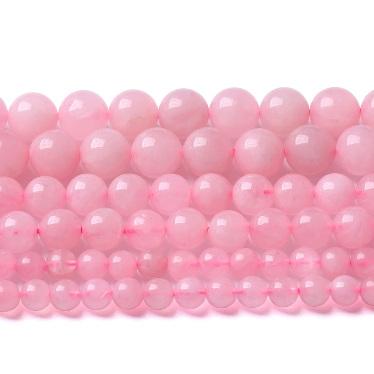 10MM 38PCS Natural Stone Brazilian Rose Quartz Crystal Beads for Jewelry Making DIY Bracelet