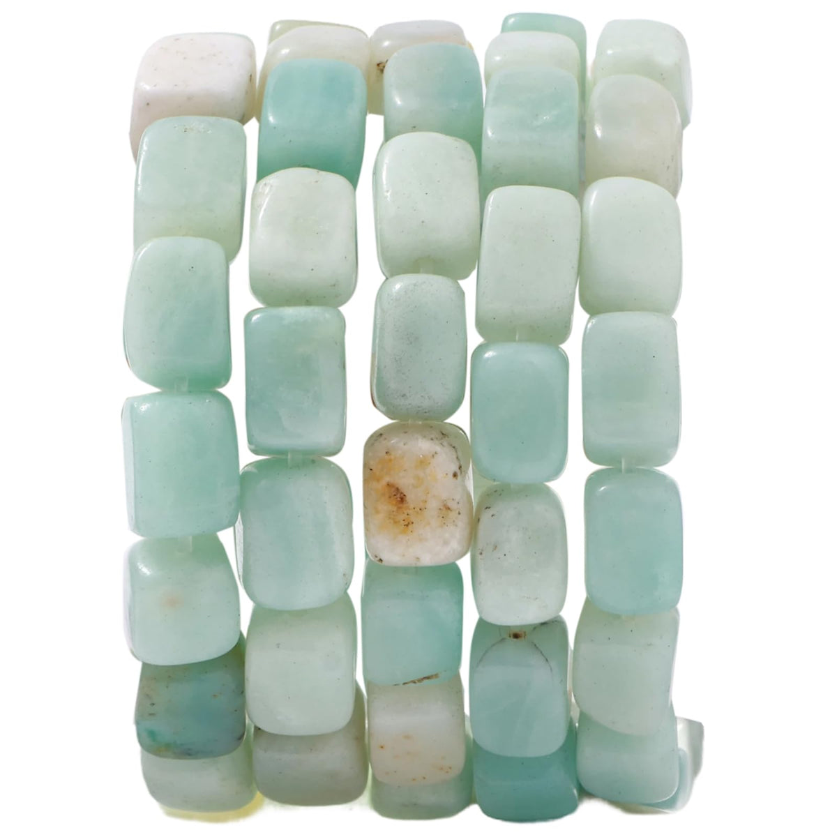 Natural Large Amazonite Cube Stone Beads 8x11mm 38cm/str Loose Semi Gemstone Stone Square Beads for Making Bracelets Necklace