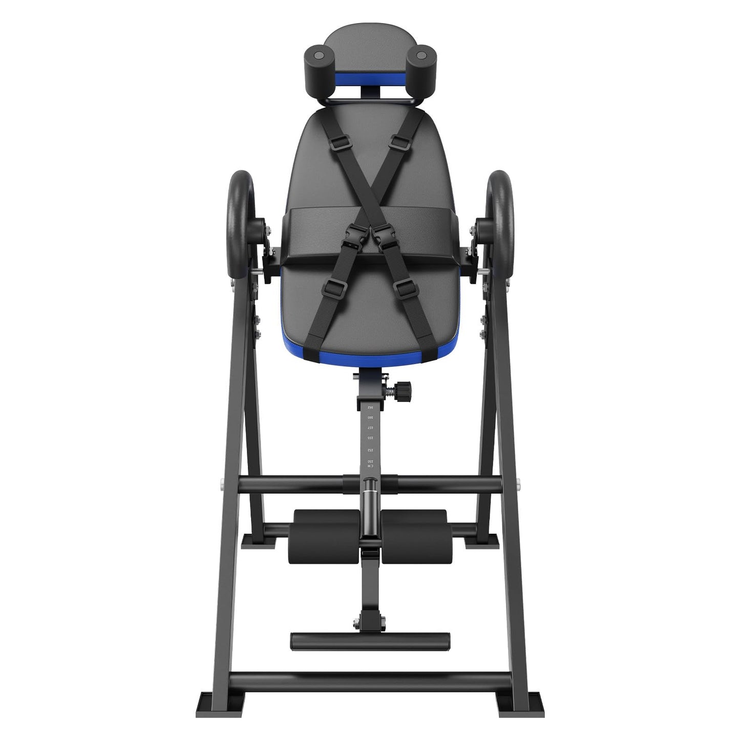 Happybuy Inversion Table, 300 lbs Capacity Heavy Duty Decompression Back Stretcher, Strength Training Equipment with Headrest, Ankle Lock & Adjustable Protective Belt, Blue/Black