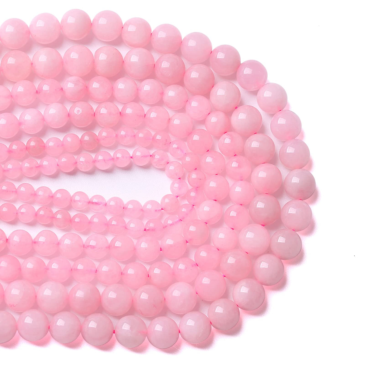 4MM 86PCS Natural Stone Brazilian Rose Quartz Crystal Beads for Jewelry Making DIY Bracelet