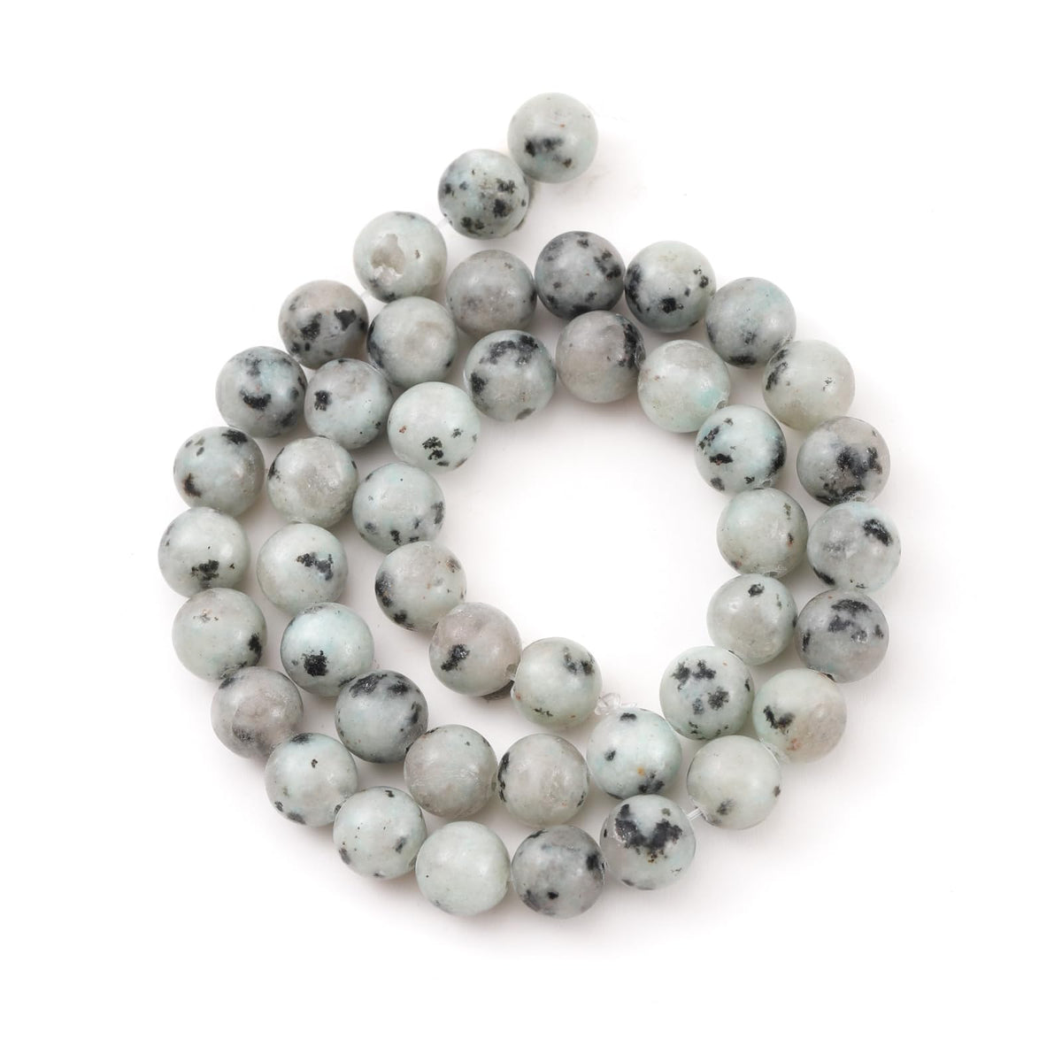 6mm 60pcs DIY Natural Kiwi Jasper Stone Beads Round Healing Crystal Gemstone Loose Beads for Jewelry Making Handmade Bracelet Necklace