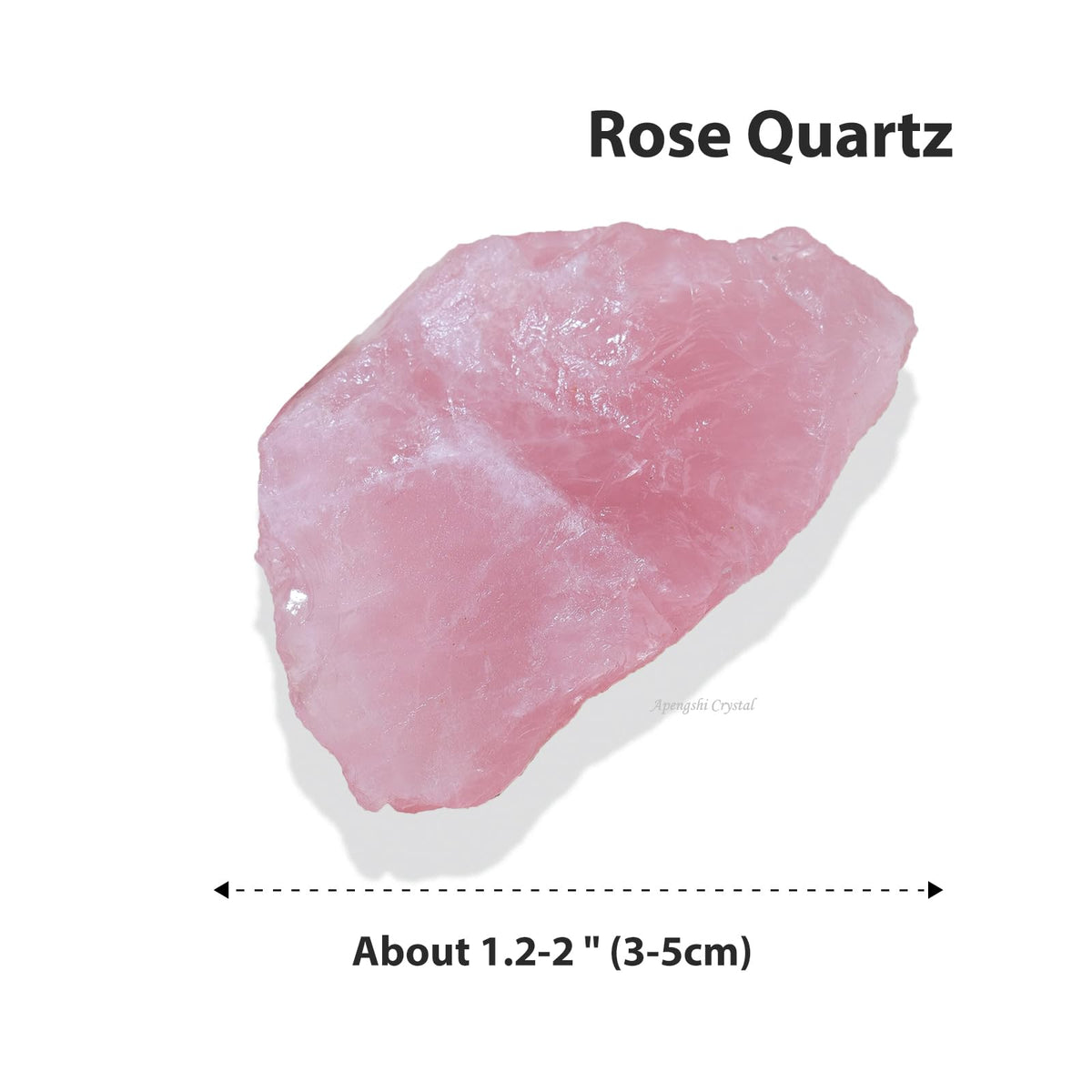 Apengshi Rose Quartz Raw Crystals 2PCS Natural Rough Rocks Healing Crystal and Stones DIY Raw Stones Meditation Fountain Garden Home Decor