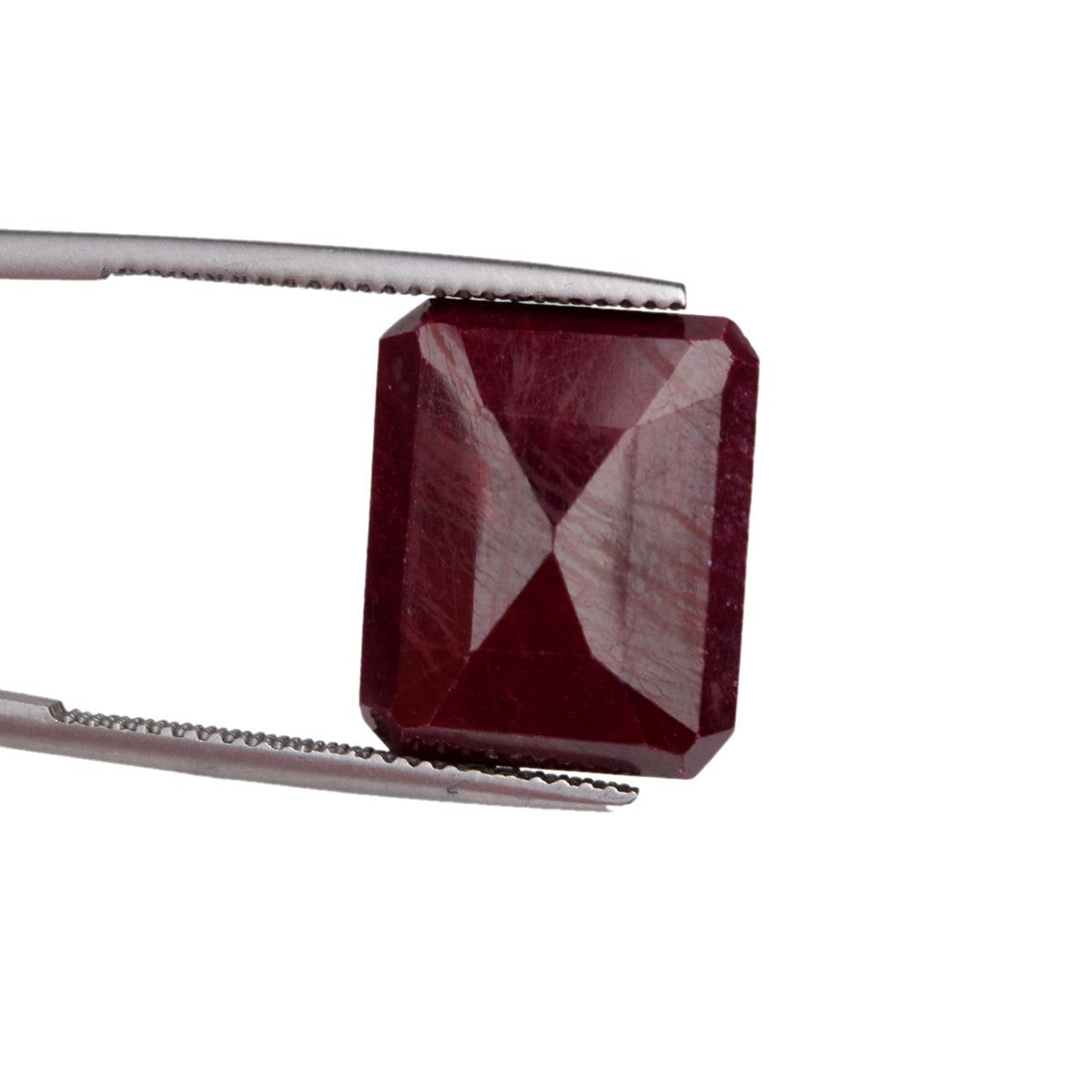 15.00 Carat. Egl Certified Red Ruby Emerald Shape Loose Gemstone - Natural Gem for Jewelry Making Uses AQ-727