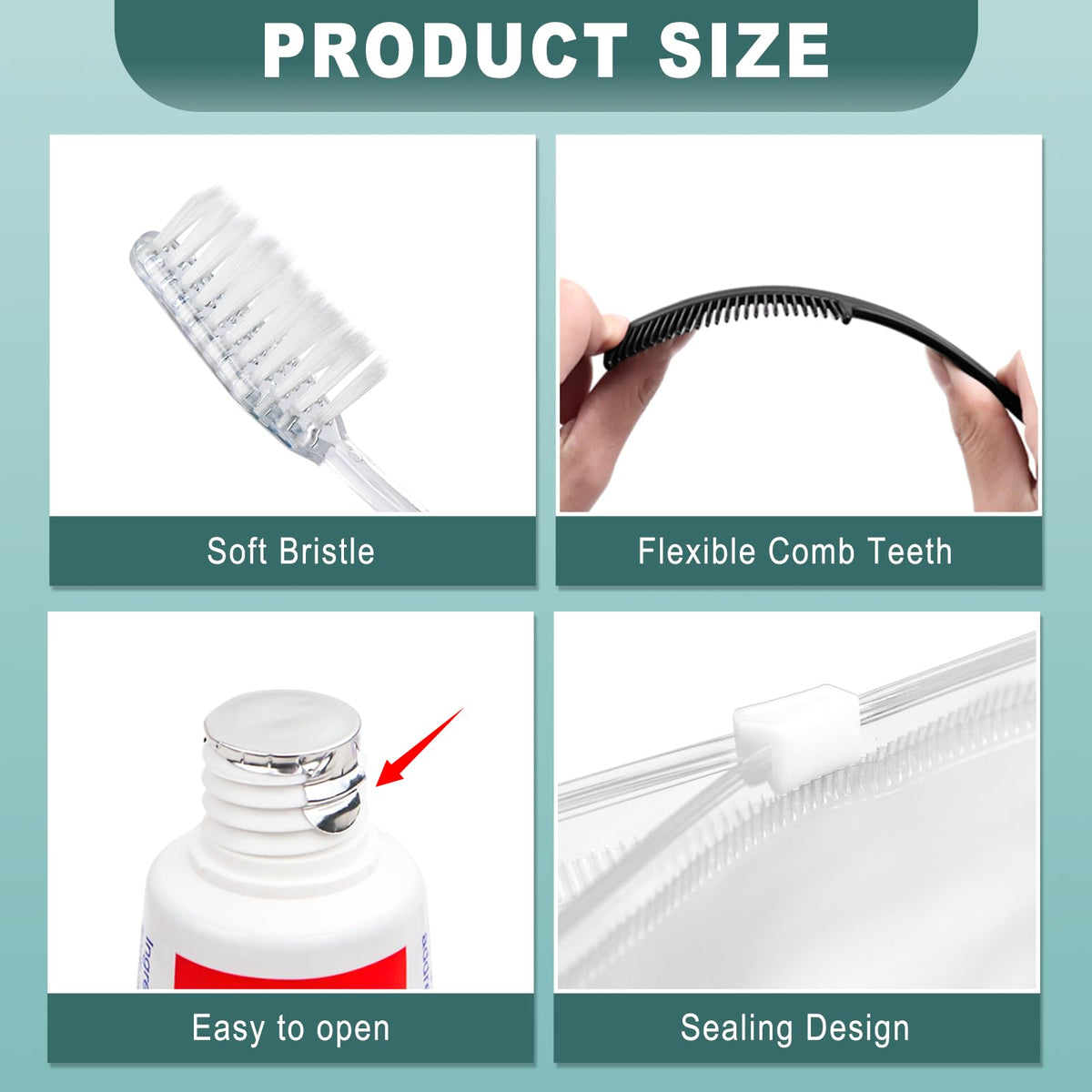 20 Sets Personal Hygiene Kit Bulk, Disposable Toothbrushes with Toothpaste Floss Comb Soap Cover Shampoo Body Wash and Vanity Kit, Toiletry Kits Homeless Supplies Bulk for Women,Men,Travel,Homeless