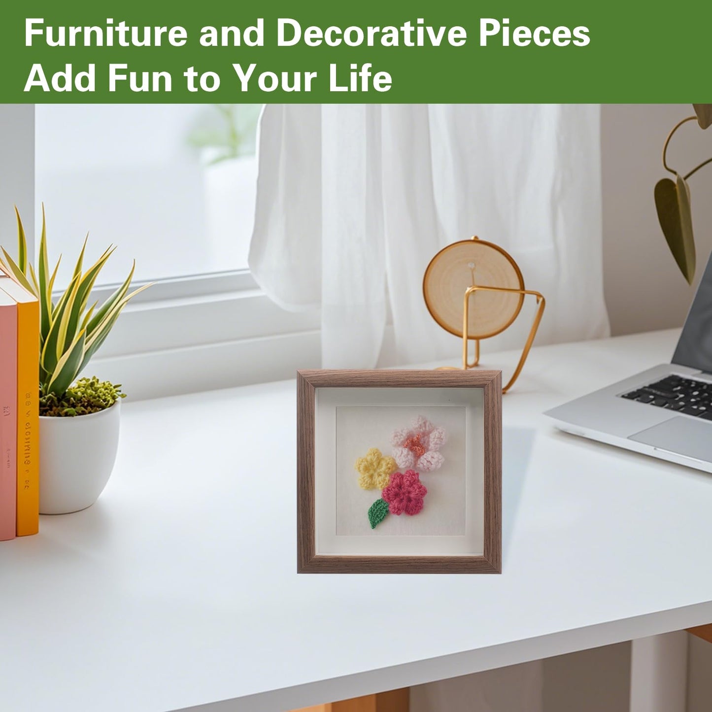 4 PCS 6x6 Shadow Box Picture Frame, Small Display Frame with Glass Cover, Wall Mounted & Tabletop, for Mini Flower, Stamp, Photos, Memorabilia, Crafts, Badges, Shells