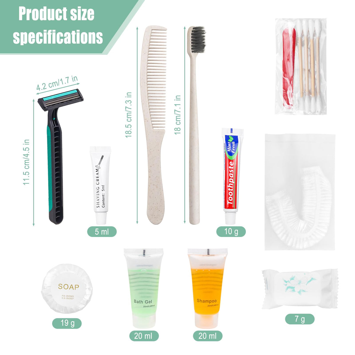 Hygiene Kit Bulk, Individually Packed, The convenience kit bulk Is Fully Equipped And Clean And Hygienic, Convenience Kits Suitable For Hotel, Home, Camping, Travel (12 sets)
