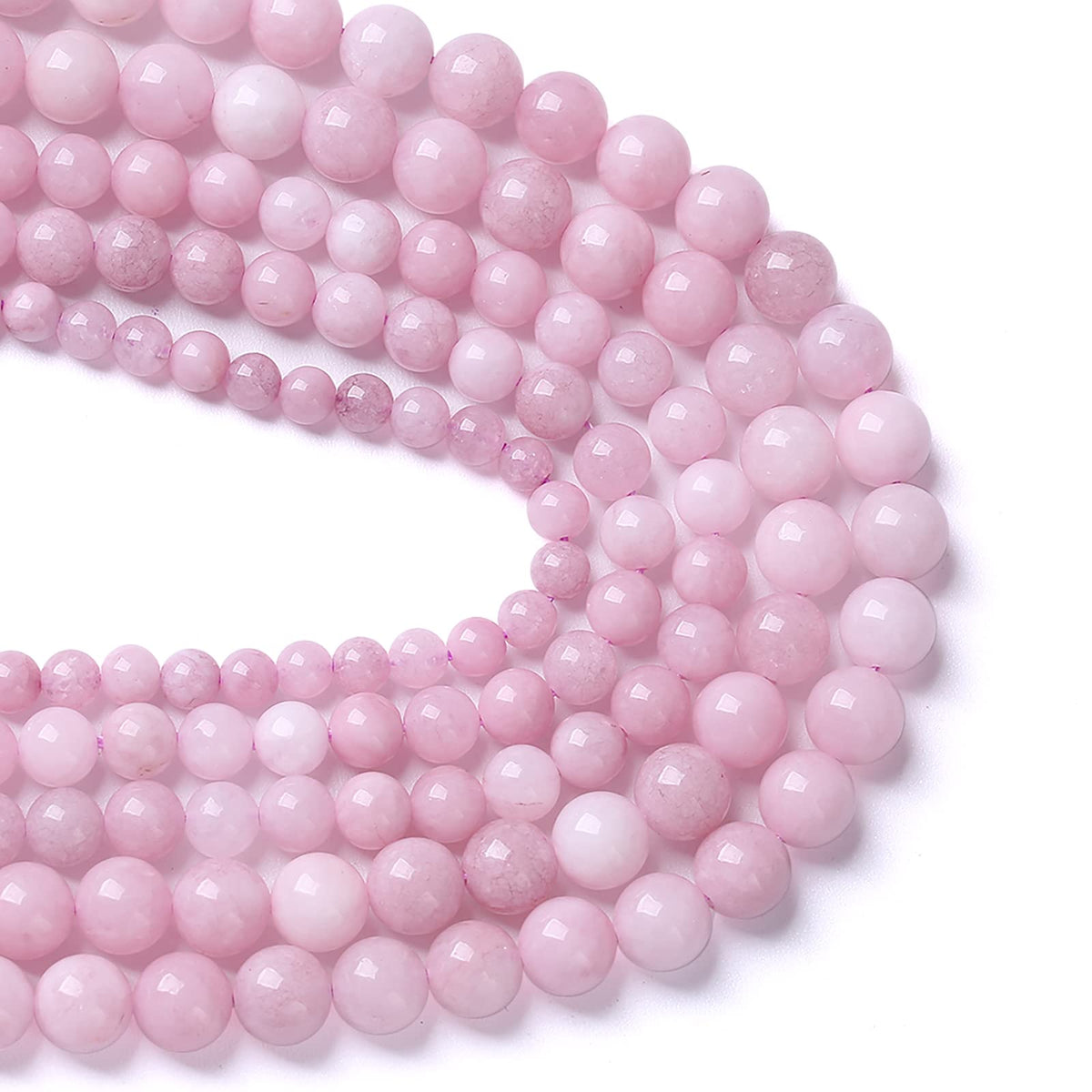 10MM 38PCS Kunzite Beads Round Loose Beads for Jewelry Making DIY Bracelet Necklace Crystal