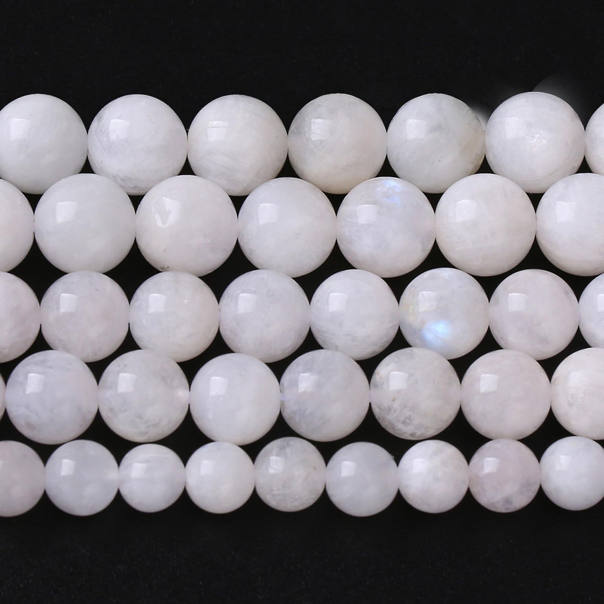8mm 45pcs Natural Moonstone Stone Beads for Jewelry Making Energy Healing Power Stone Beads DIY Bracelet Necklace Accessories 15"
