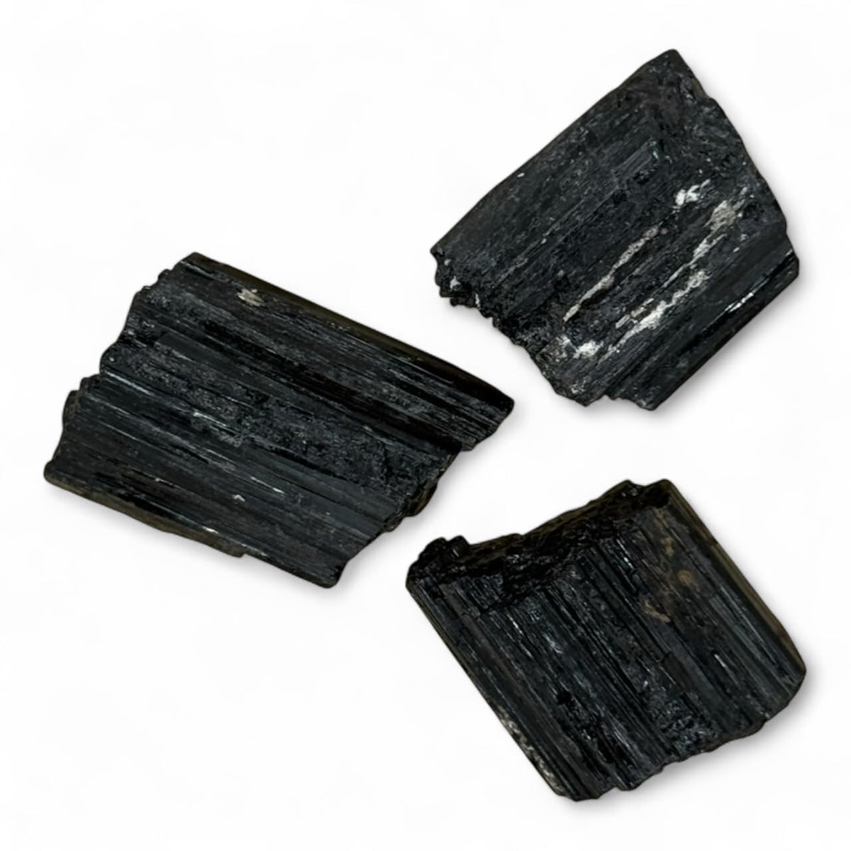 Rough Black Tourmaline Crystals - Raw Natural Black Tourmaline Stones Bulk - Crystal Healing (1-2", 5, units)
