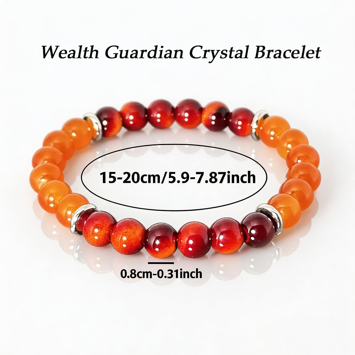 Adjustable Crystal Money Bracelets for Women Aventurine & Tiger-Eye Stone Beaded Bracelet Wealth Attraction Feng Shui Good Luck Elastic Bracelets Natural Healing Protection Jade Spiritual Jewelry (Wealth-Red)