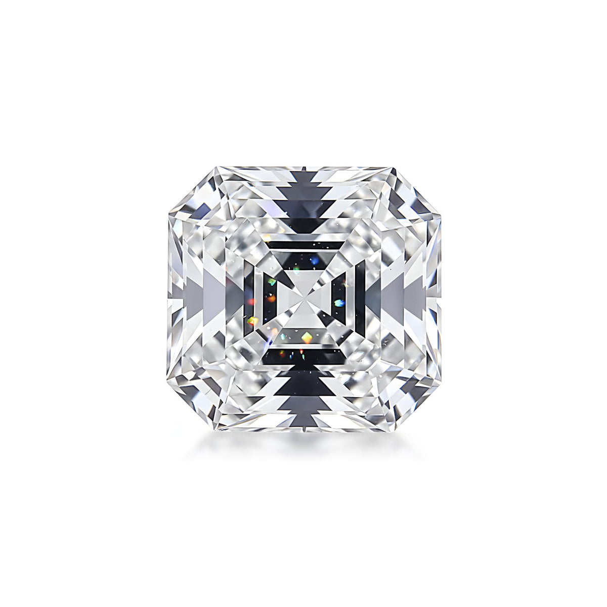 1-5 Carats Moissanite Loose Stone Lab Grown Synthetic Diamond Loose D Color Round/Oval/Heart/Princess/Cushion/Asscher/Pear/Marquise/Radiant/Emerald Cut Moissanite Loose Gem Stones for Ring Pendant Jewelry Making Gift (Asscher Cut, 1 Carats)