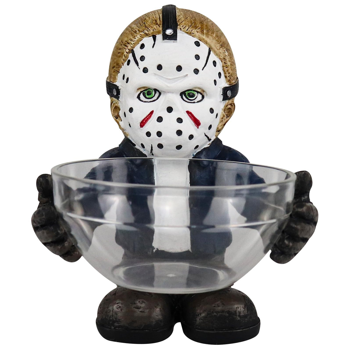 Halloween Candy Bowl Holder Horror Movie Gnomes Scary Candy Dish Stand Decorations (Resin) (B)