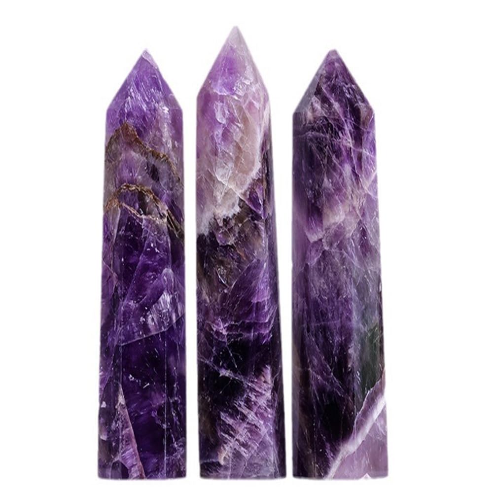 Amethyst Crystal Point Wand 5.9 Inch Natural Healing Crystal Wand for Reiki Chakra Balancing Meditation & Spiritual Energy Therapy(5.9inch Wand Amethyst)
