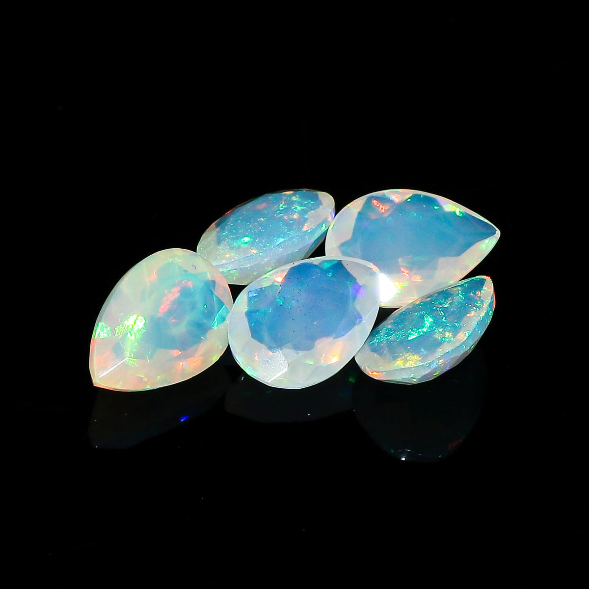 1 PCS,10X7 MM, AURA GEMS Natural Ethiopian Opal,Briliant Cut, Pear Shape, Jewelry Making Supply, Chakra Energy Healing Gemstone, Real Crystal, Birthstone, Wholesale deal