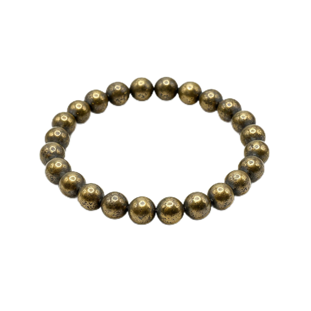 The Vida Handmade AAA+ Quality Crystal Stretch Elastic Bracelet - Nature Gemstone - Jewelry Gift - Holiday Gift - For Women & Men (Pyrite)