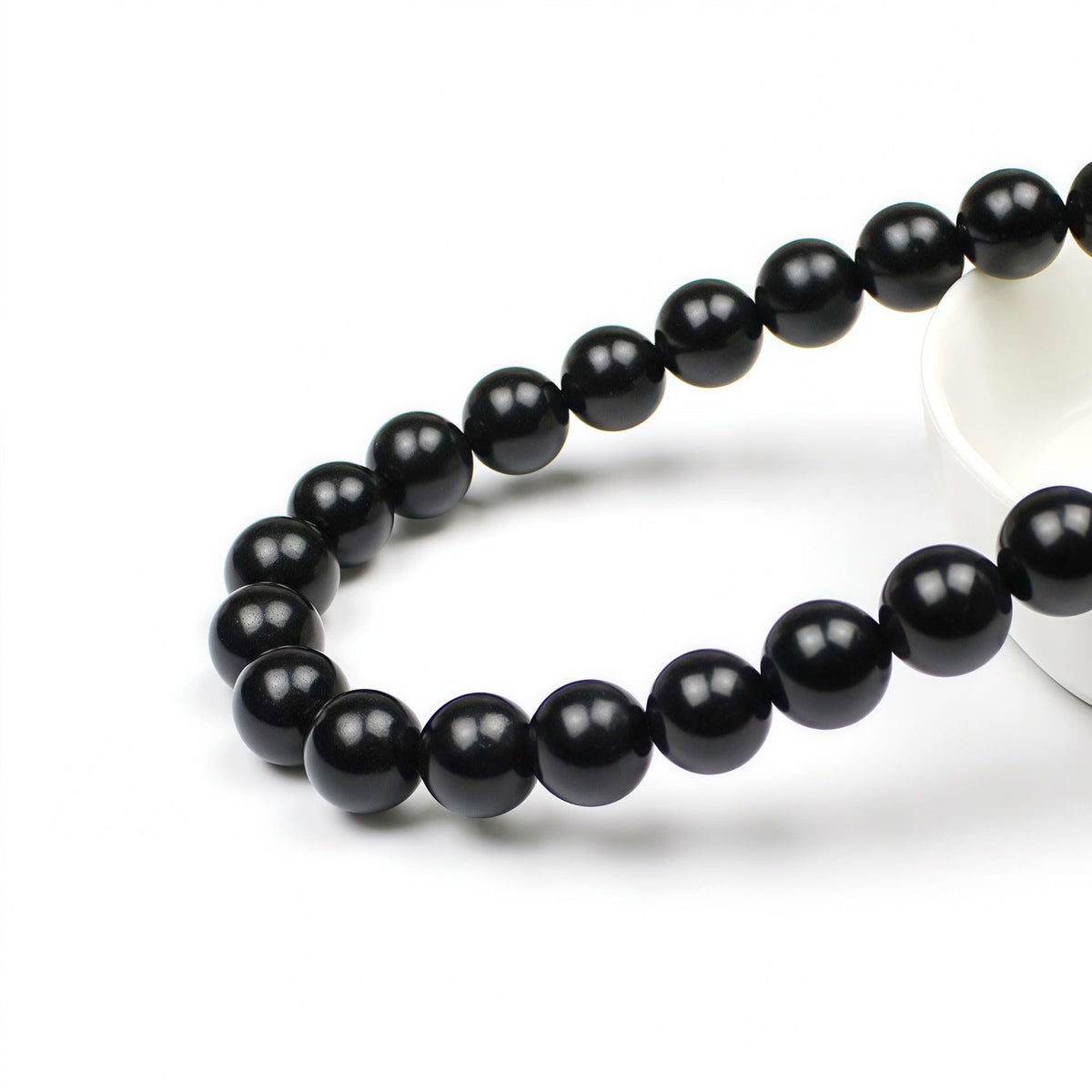 MJDCB Real Stone Beads Natural Matte Black Onyx Agate Round Loose Bead for Jewelry Making DIY Bracelet Necklace(6mm)