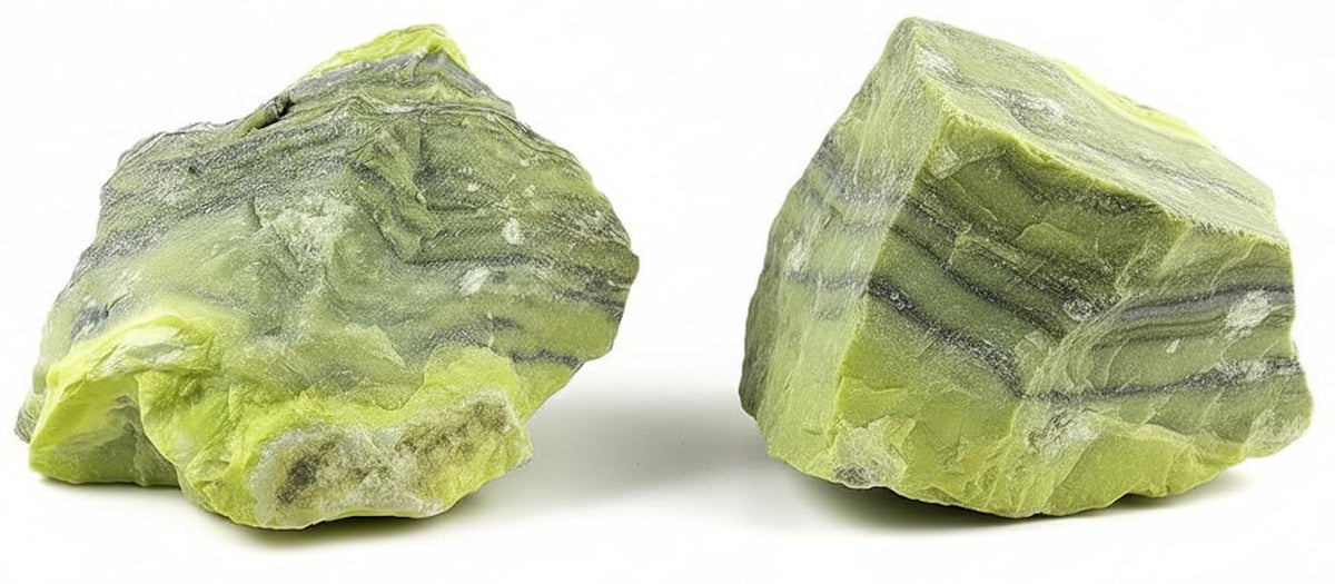 Healing Crystal Stones, 1.25-2.0" Large Reiki Healing Gemstones Natural Tumbled Polished Stones for Energy Witchcraft Therapy Meditation Pack 2 (Serpentine)