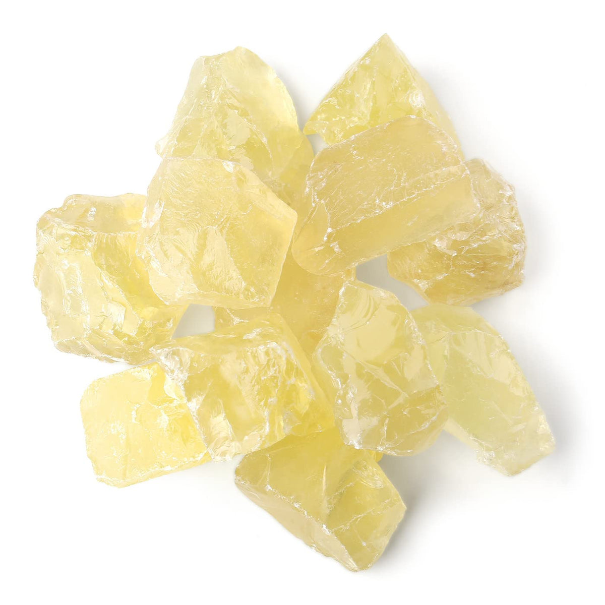 LAIDANLA Citrine 2" Natural Rough Stones Crystal Large Raw Crystals Bulk Healing Gemstones for Reiki Healing Tumbling Fountain Rocks Wire Wrapping Decoration 4PCS 0.55lb