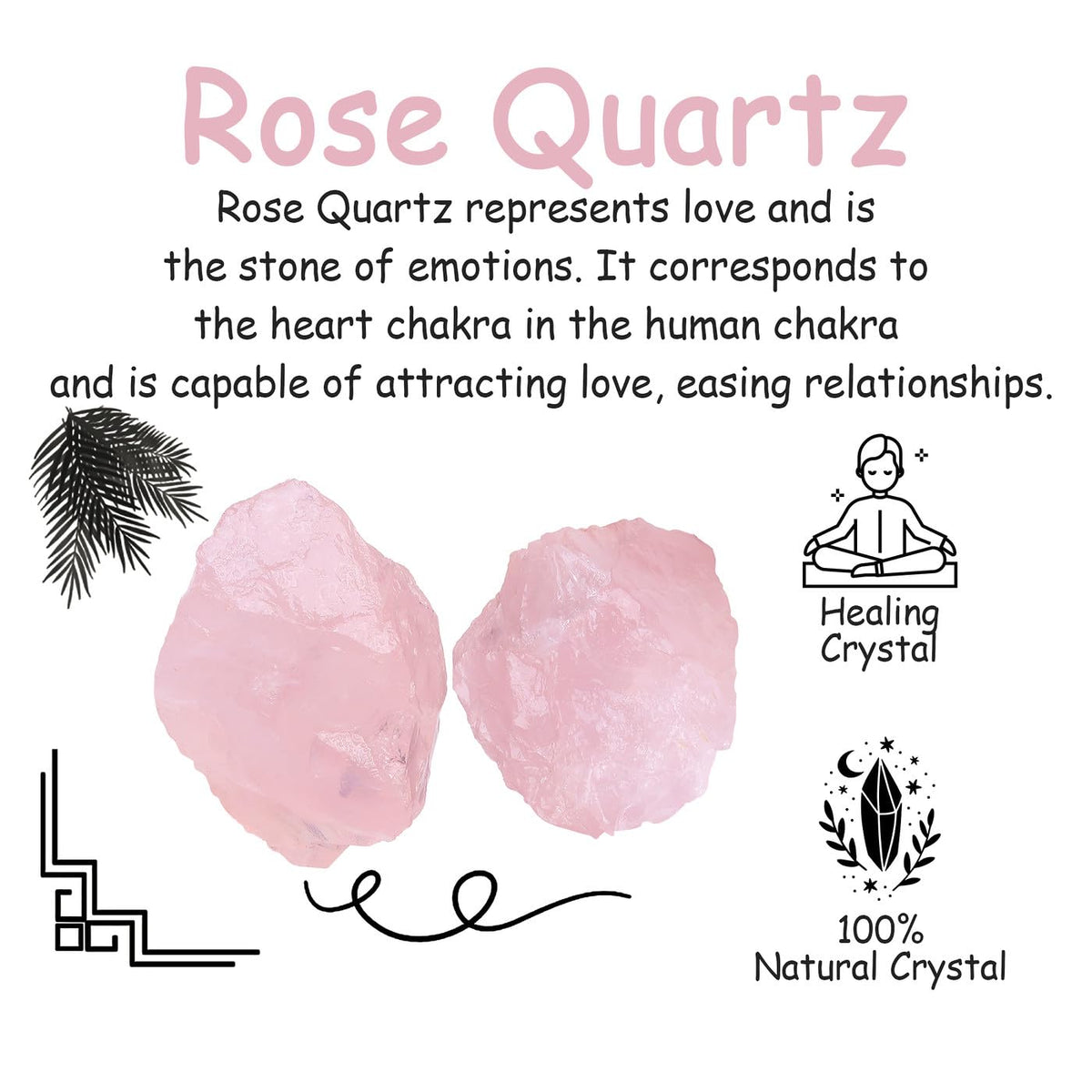 NUKAYAI 2Pcs Rose Quartz 1.8-2.2" Large Raw Crystals Natural Rocks Stones Rough Rose Quartz Healing Crystal for Tumbling Cabbing Fountain Polishing Decoration DIY Wrapping Rock Wire Wicca Reiki