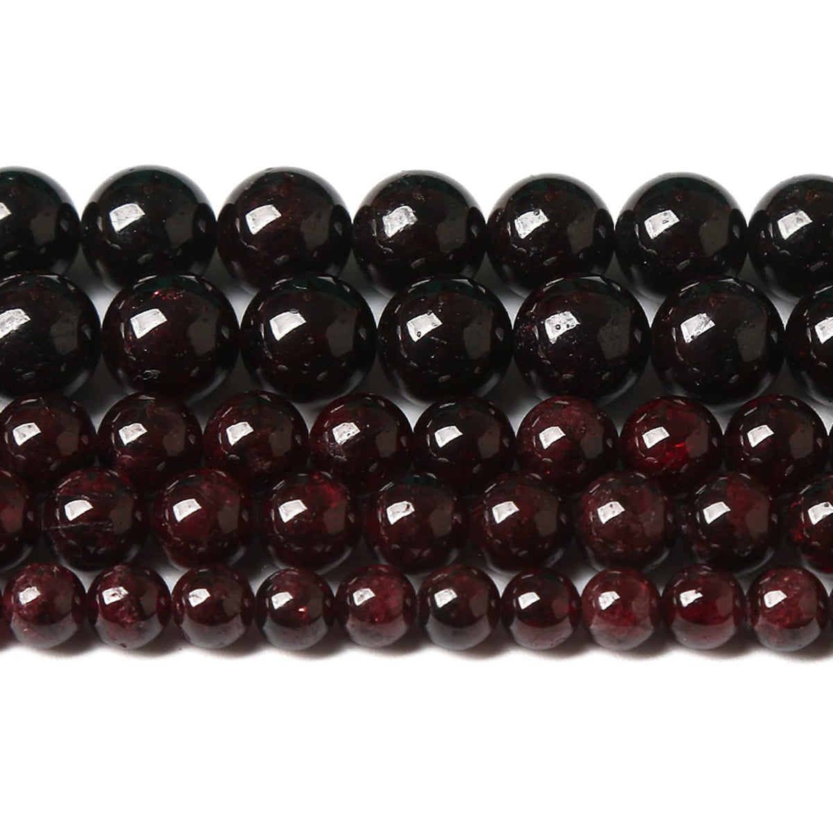 8MM 45PCS Natural Garnet Gemstone Loose Beads for Jewelry Making DIY Bracelet Crystal 1 Strand