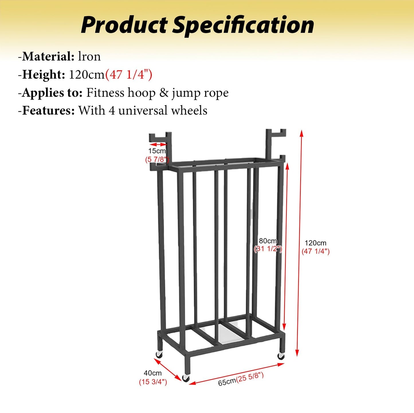 Qiokoith Exercise Rope and Stand Portable Fitness Equipment Organizer for PE Classes and Gyms