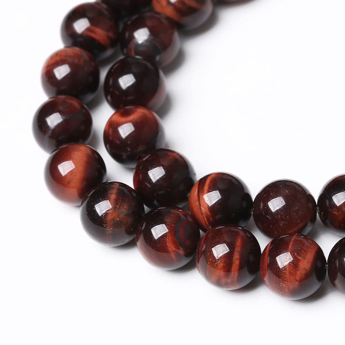60PCS 6mm Natural Red Tiger Eye Stone Beads Gemstone Round Loose Spacer Stone Beads for Jewelry Making DIY Bracelet Necklace 15 Inch (6mm, Red Tiger Eye Stone)