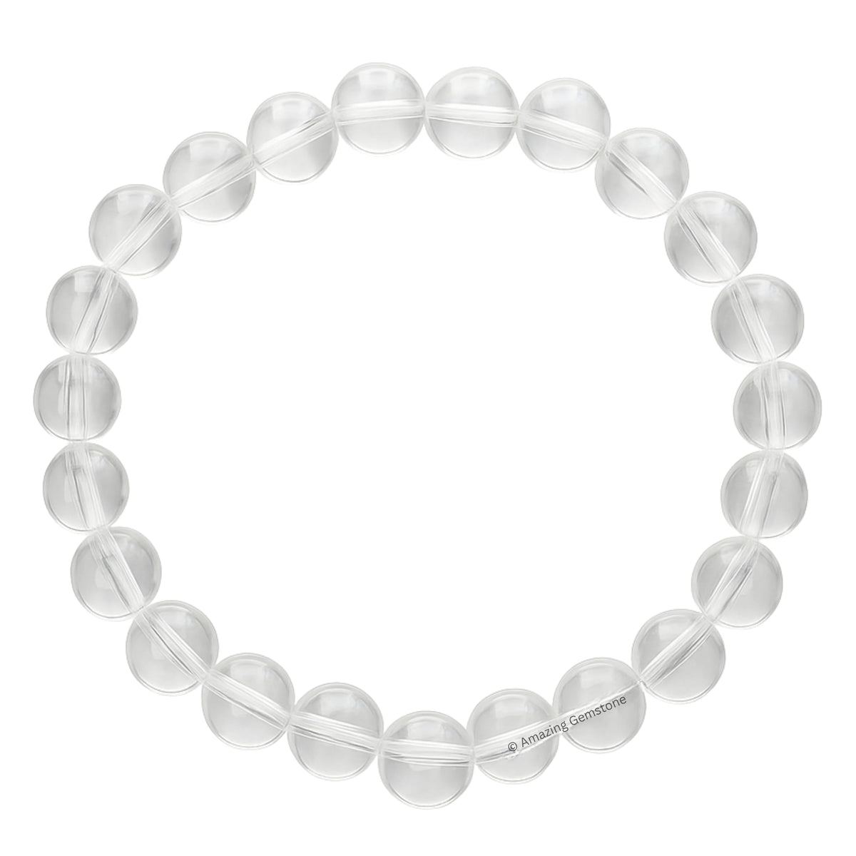Amazing Gemstone Crystal Bracelet for Women Men's Gifts - Protection Healing Crystal Bracelet - 8mm Gemstone Beaded Stretchable Bracelet Pulseras Para Hombres Mujer Stocking Stuffers Mothers Day Gift (Clear Quartz)