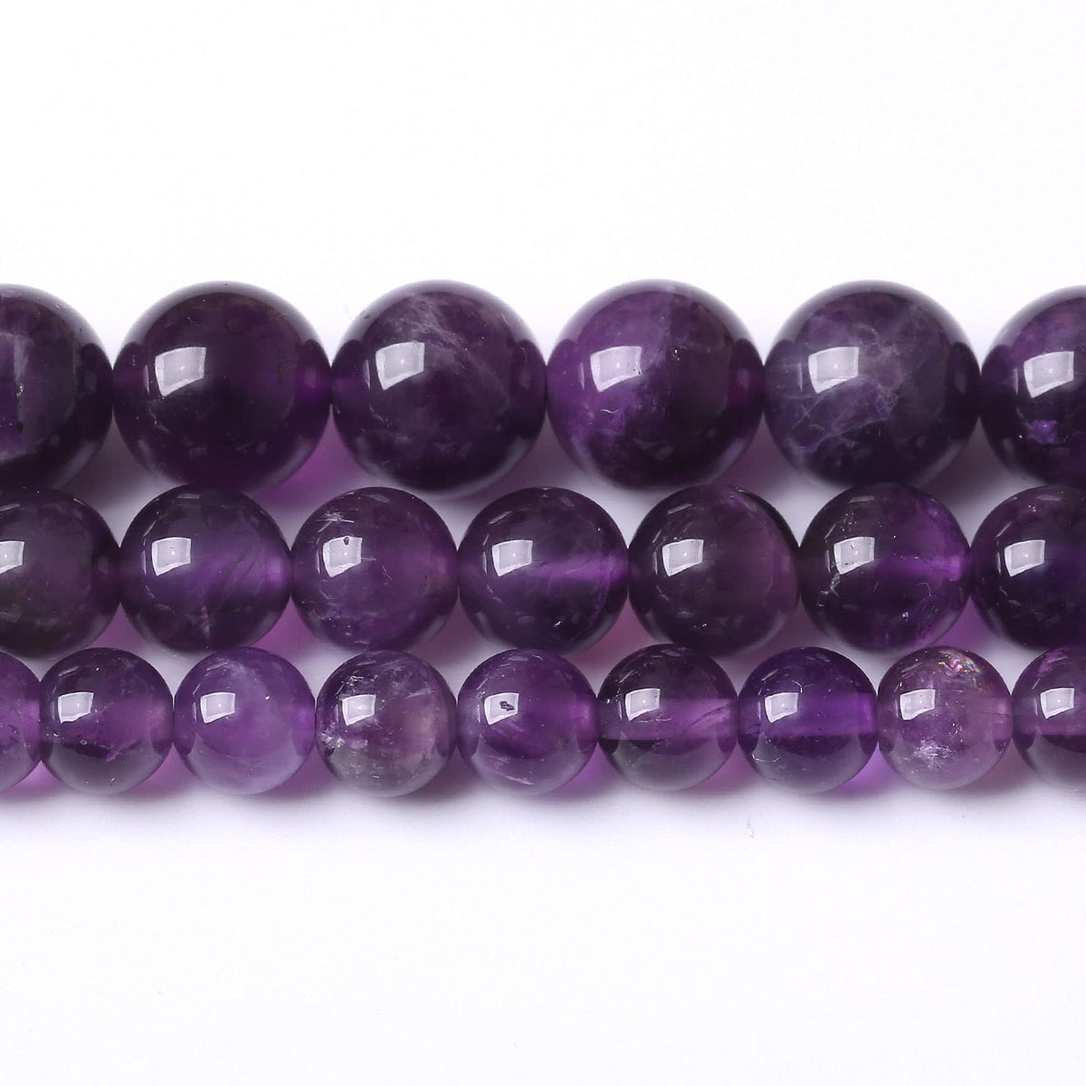 36PCS 10MM Beads Natural Amethyst StoneStone Beads Energy Healing Beads for DIY Jewelry Bracelet Necklace Making for Jewelry Making15Inch