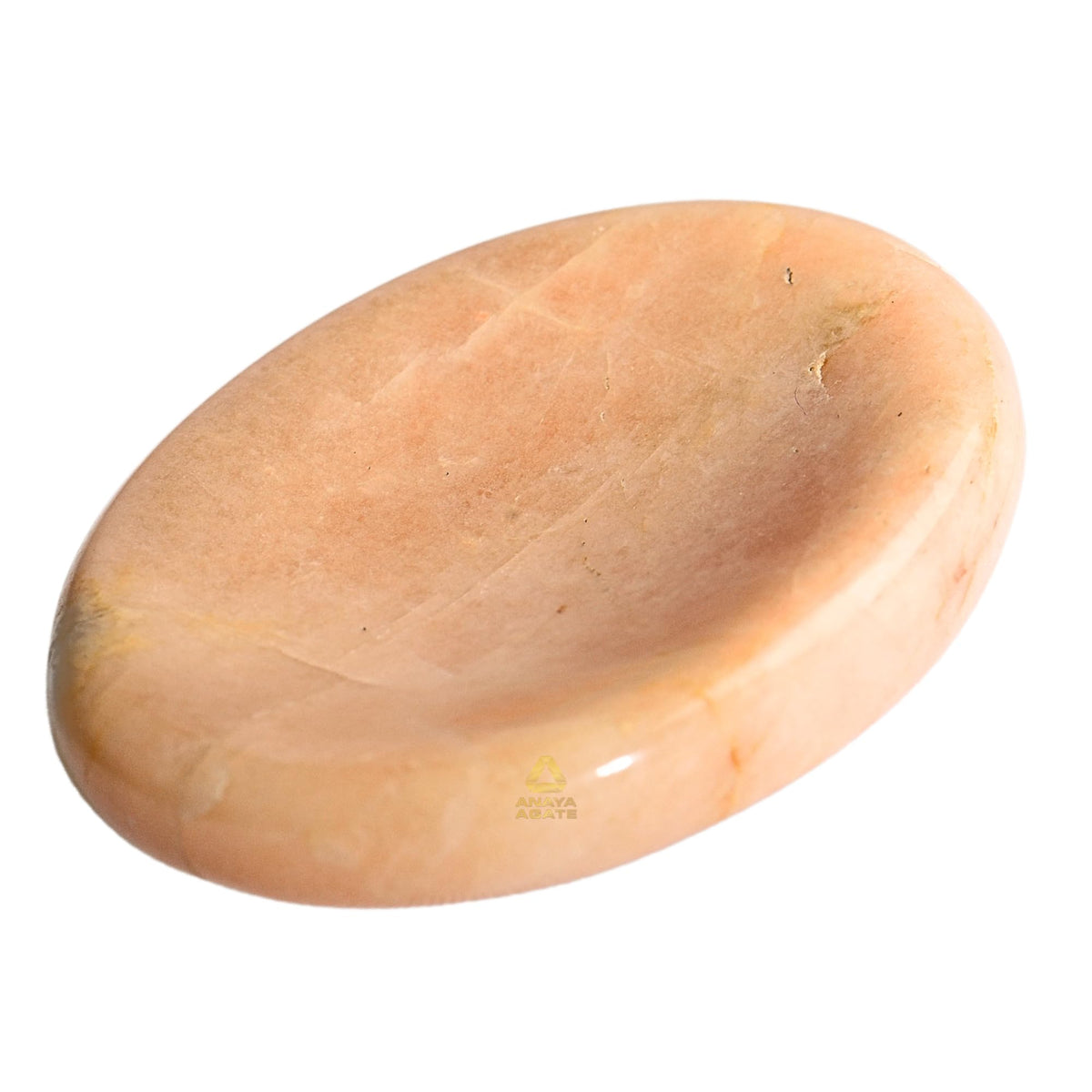 Anaya Agate Peach Moonstone Worry Stones Certified Crystal Thumb Worry Stone for Anguish, Relaxing and Soothing Balance Stones for Meditation, Stress Relief Crystals and Healing Stones for Men Women