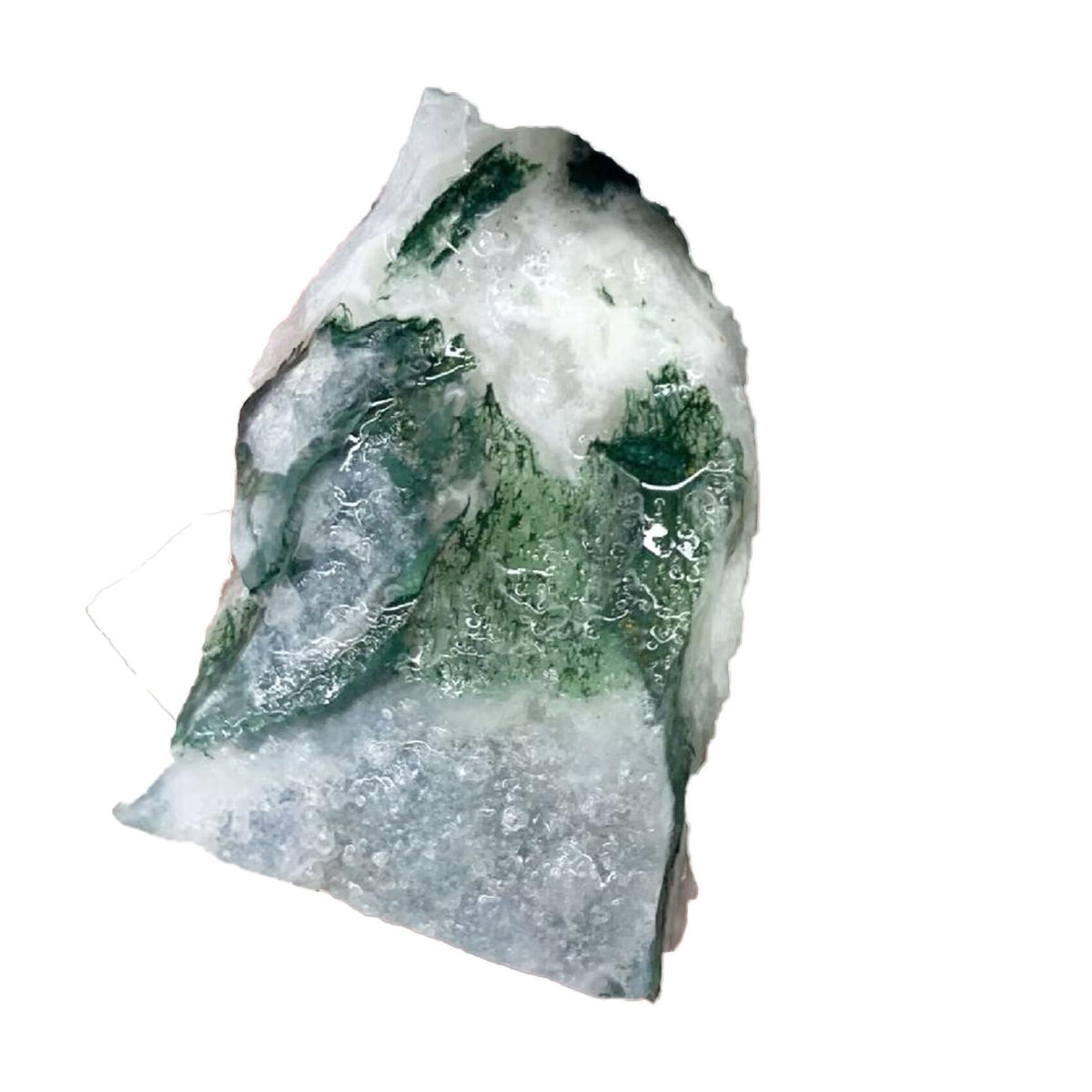 Moss Agate Raw Crystals Healing Crystals Natural Rough Stones 1.2-2" for Tumbling, Fountain Rocks, Yoga, Meditation, Polishin, Gift 28