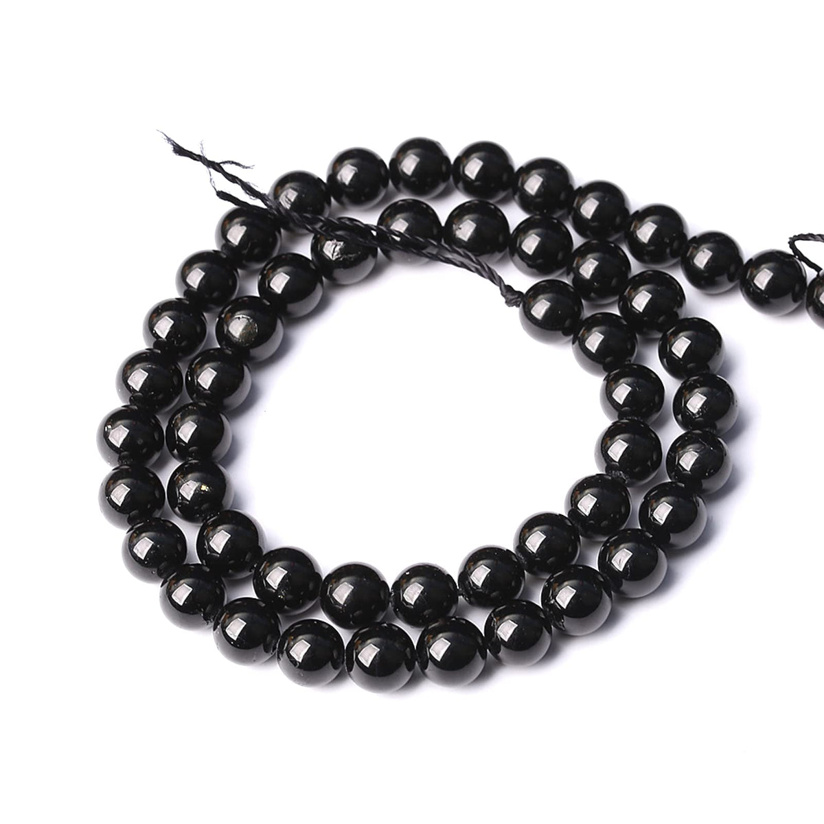 4MM 88PCS Natural Black Tourmaline Gemstone A Grade Beads for Jewelry Making DIY Bracelet Crystal 1 Strand