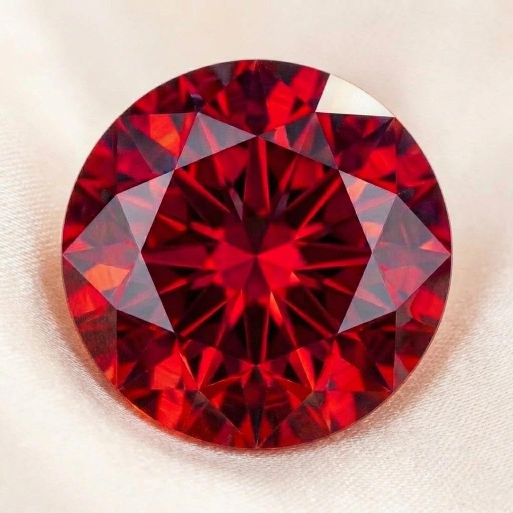 AGL Certified Lab Grown Ruby, Brilliant Cut Loose Stone, for Fine Jewelry Making, 1.0 Carat (6mm)