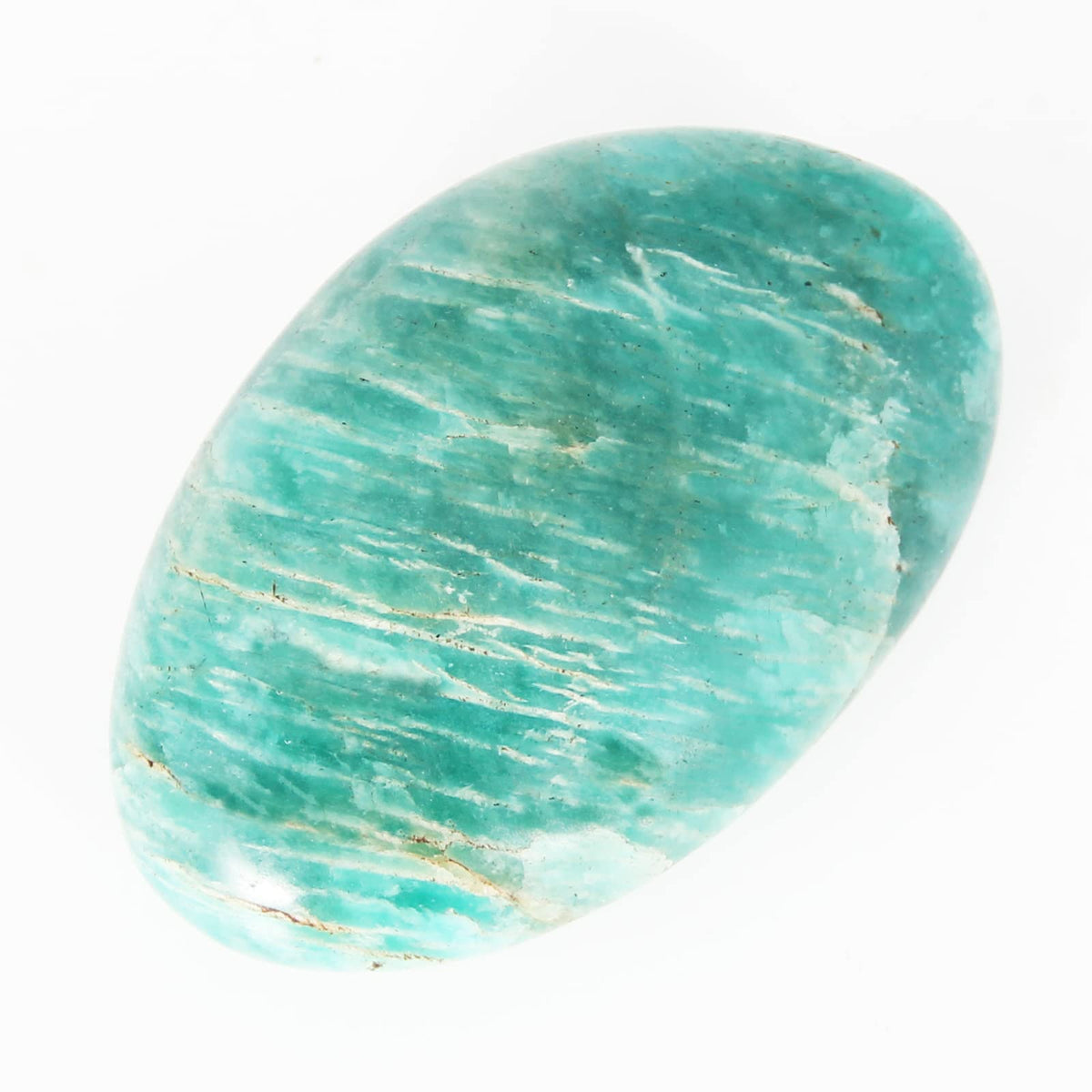 Orientrea Amazonite Palm Stone-1 Pc Amazonite Pocket Energy Stone, Smooth Healing Crystal Worry Stone(Amazonite Stone(1 Pc))