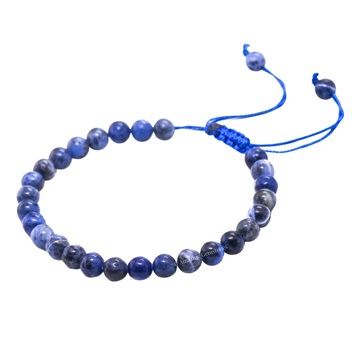 Amazing Gemstone Sodalite Bracelet for Women Men's Gifts - Protection Healing Crystal Bracelet - 6mm Gemstone Beaded Adjustable Bracelet