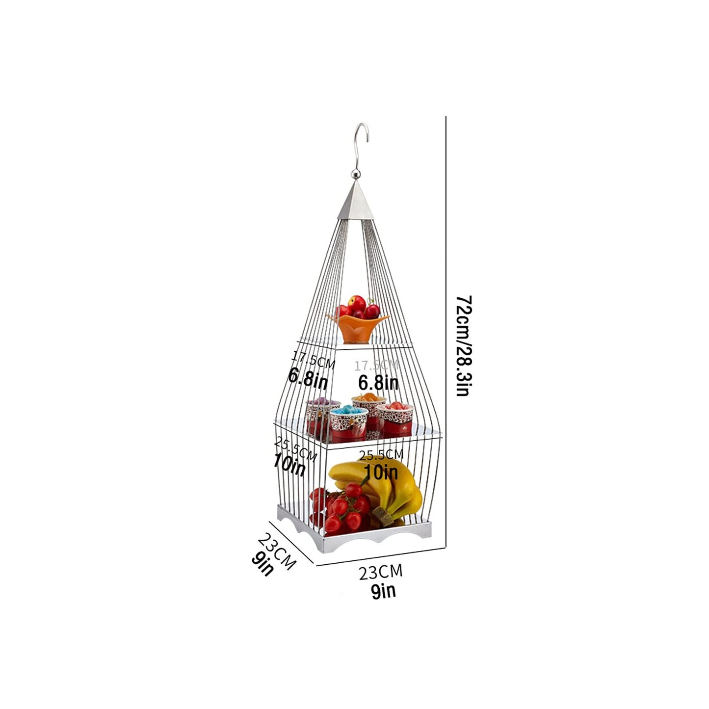 Cake Stand 3-Tiered Cake Stand with Handles Stainless Steel Dessert Table Multi-Purpose Cupcake Display Stand Wedding Pastry Serving Tray Cupcake Tower