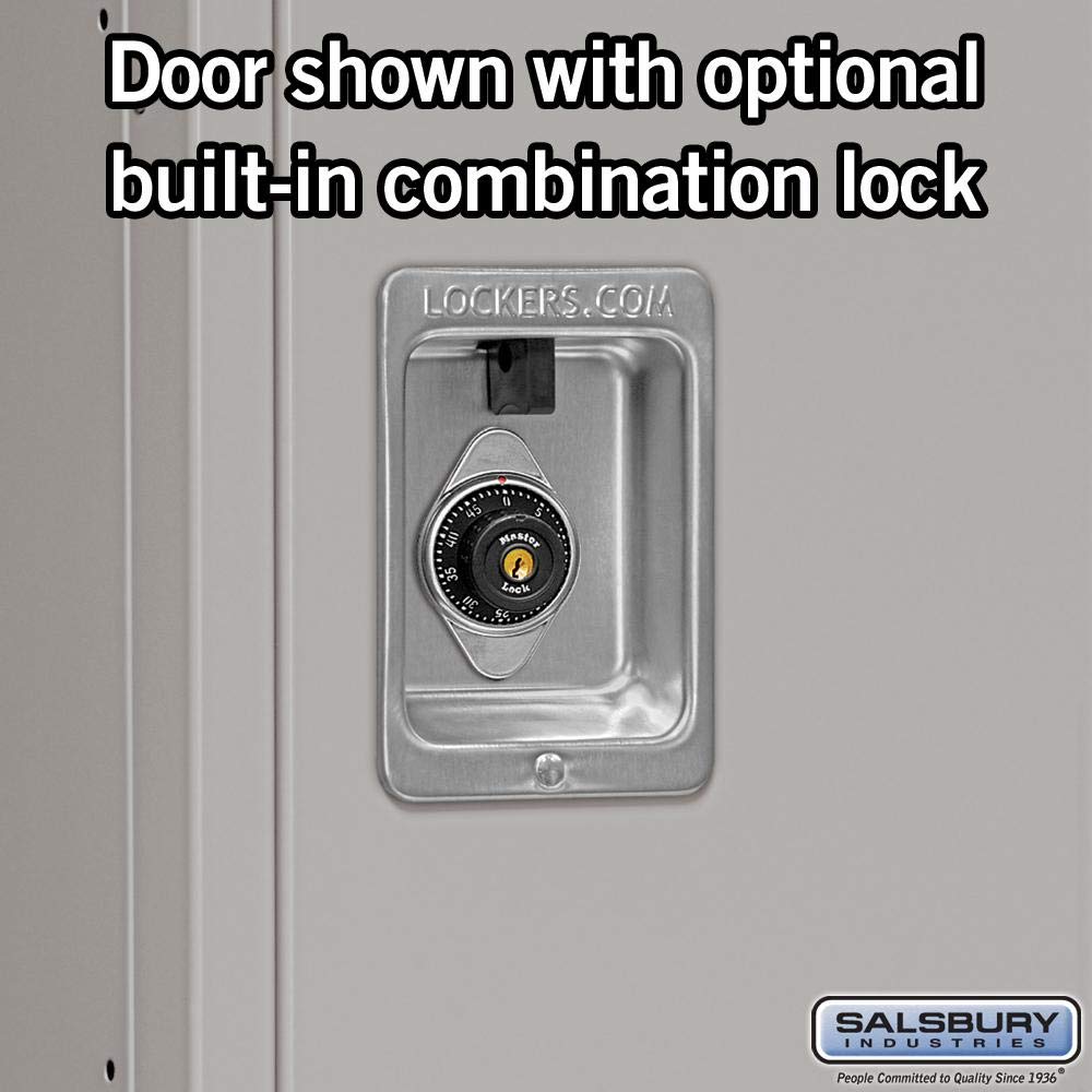 Salsbury Industries 62365GY-U Standard Metal Locker Double Tier 3 Wide 6 Feet High 15-Inch Deep Gray Unassembled,Grey