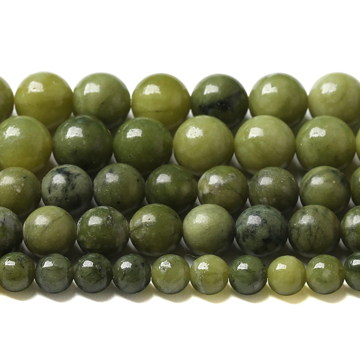 4MM 88PCS Natural Stone Chinese Green Jade Loose Beads for Jewelry Making DIY Bracelet Necklace 1 Strand