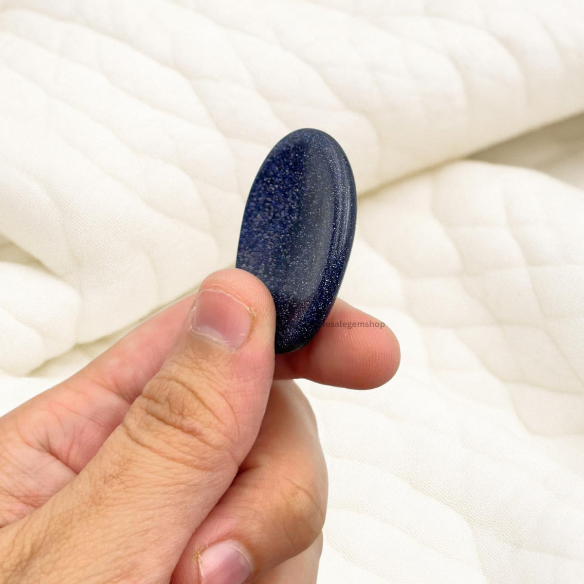Blue Goldstone Thumb Worry Stones Metaphysical Gemstone Crystal Healing Reiki Men Women Gift FENG Shui Positive Energy Love Wellness Palm Stones Wicca Powerful