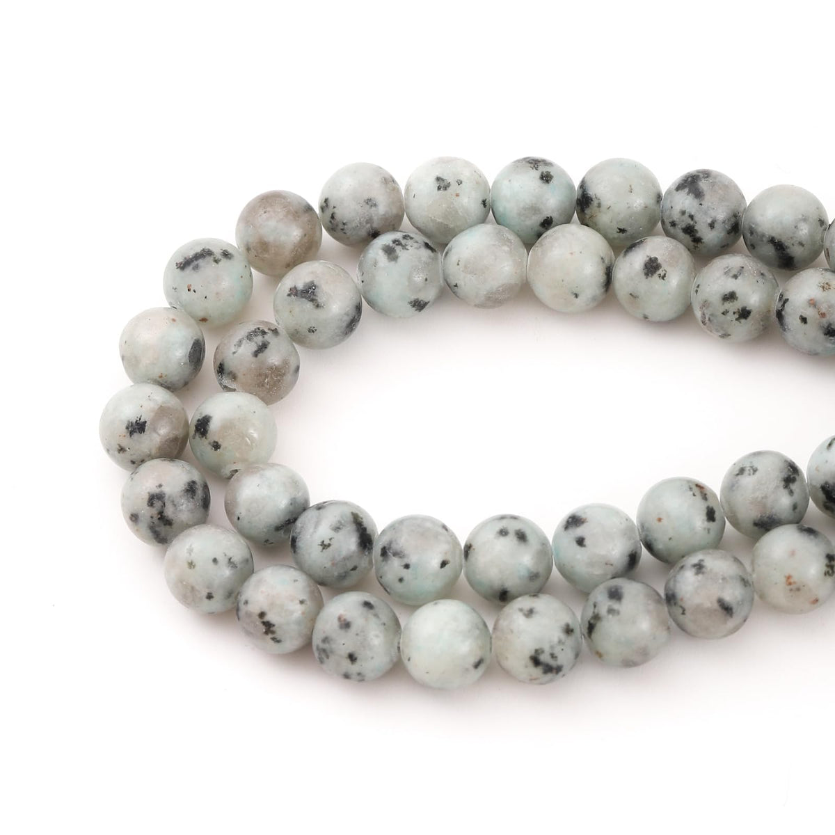 6mm 60pcs DIY Natural Kiwi Jasper Stone Beads Round Healing Crystal Gemstone Loose Beads for Jewelry Making Handmade Bracelet Necklace