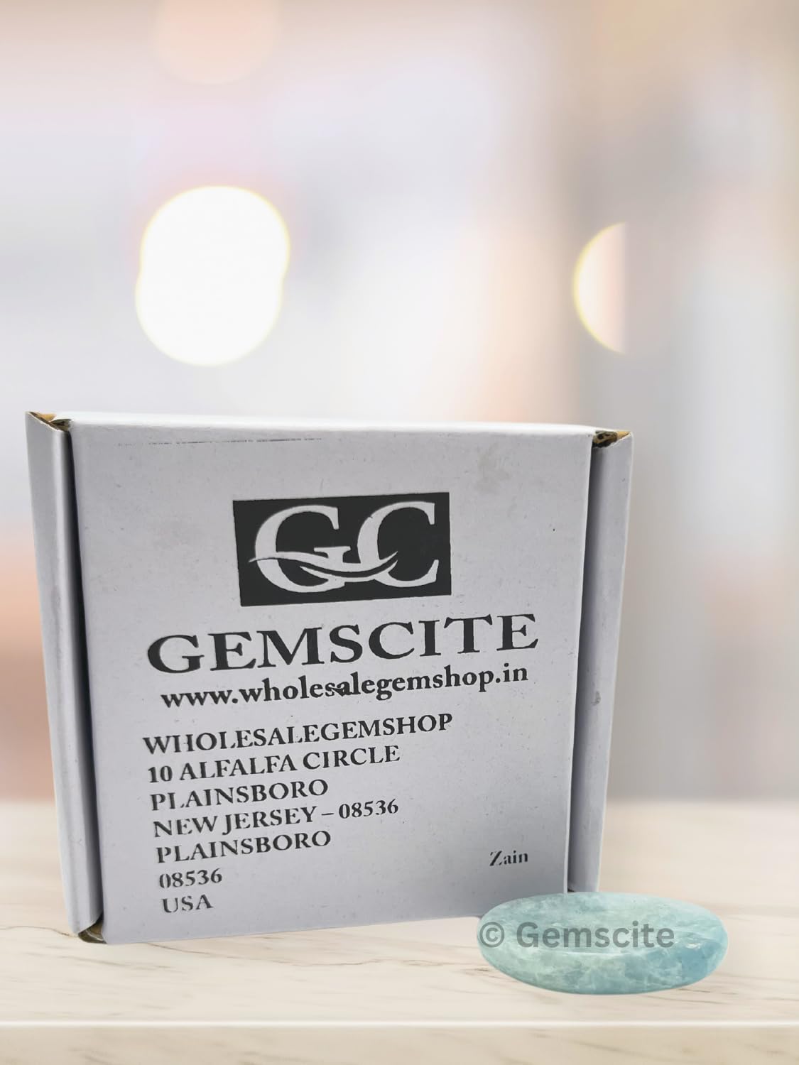 GEMSCITE Aquamarine Thumb Worry Stones Metaphysical Gemstone Crystal Healing Reiki Men Women Gift FENG Shui Positive Energy Love Wellness Palm Stones Wicca Powerful