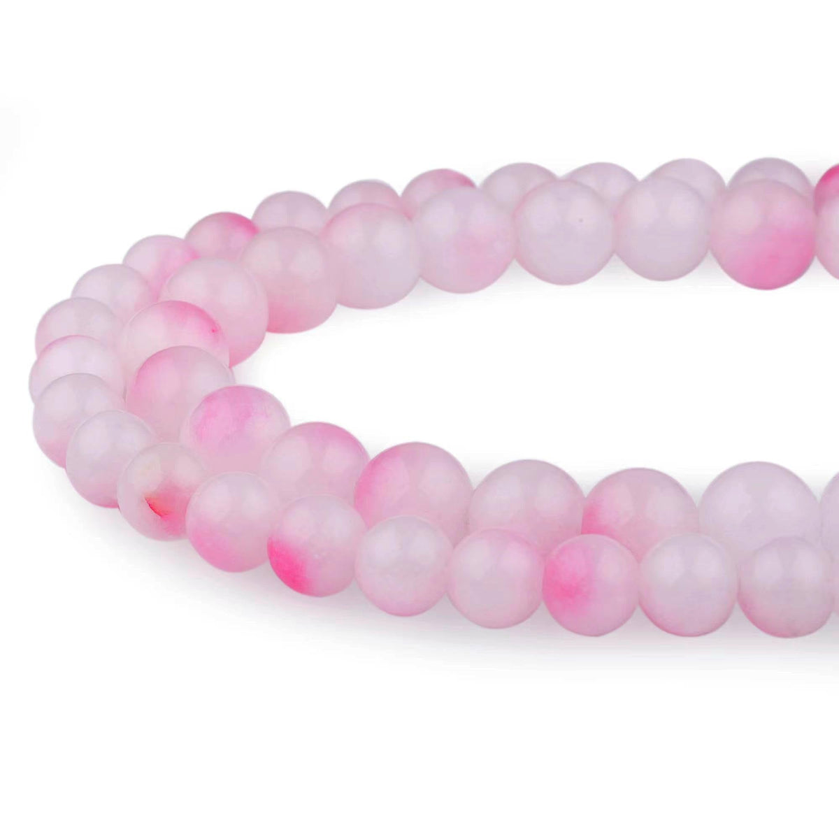Youngbling Natural Gemstone Beads for Jewelry Making,10mm Peach Jade Polished Round Smooth Stone for Bracelet Necklace 15 Inch(Peach Jade,10mm)