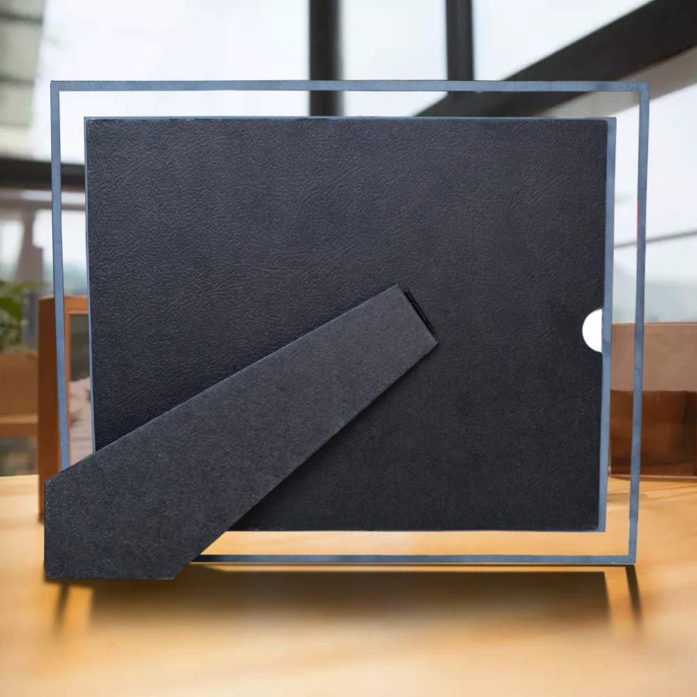 PETAFLOP 8.5x11 Picture Frames Glass 8.5 x 11 Frame Tabletop Display, 2 Pack clear